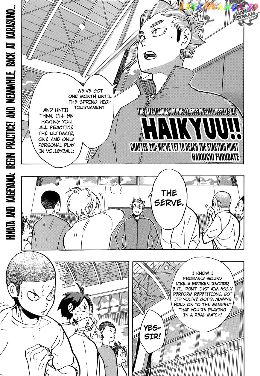 Haikyuu!!, Chapter 210 image 01
